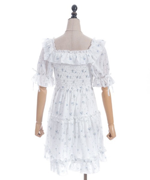 axes femme POETIQUE（アクシーズファムポエティック）の「ギャザーフリルワンピース（ワンピース・レディース・ホワイト/キナリ/ピンク・MEDIUM）」の15枚目の写真