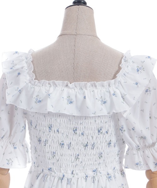 axes femme POETIQUE（アクシーズファムポエティック）の「ギャザーフリルワンピース（ワンピース・レディース・ホワイト/キナリ/ピンク・MEDIUM）」の11枚目の写真