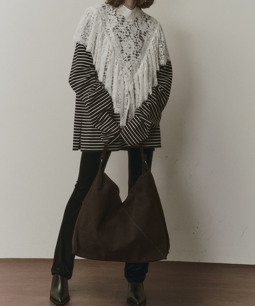 LE VERNIS（ル・ベルニ）の「LE VERNIS(ル・ベルニ) 《A4サイズ対応》Knot handle bag（トートバッグ・レディース・カーキ/ブラウン/ダークブラウン・FREE）」の16枚目の写真