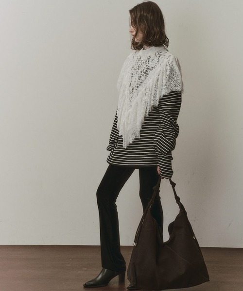 LE VERNIS（ル・ベルニ）の「LE VERNIS(ル・ベルニ) 《A4サイズ対応》Knot handle bag（トートバッグ・レディース・カーキ/ブラウン/ダークブラウン・FREE）」の14枚目の写真