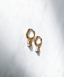 2WAYクリアビジューフープピアス