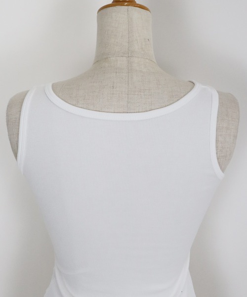 BLUEEAST（ブルーイースト）の「カップ付きレイヤード風タンクトップ（タンクトップ・レディース・ブラック/ホワイト/グレー・MEDIUM）」の21枚目の写真