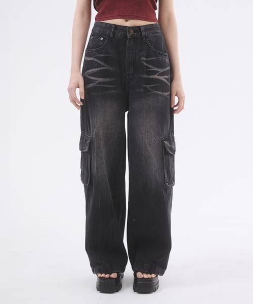 国内発/日本未入荷☆HARSH AND CRUEL☆ルーズ デニム パンツ☆ 国内発/日本未入荷☆HARSH AND CRUEL☆ルーズ デニム パンツ☆