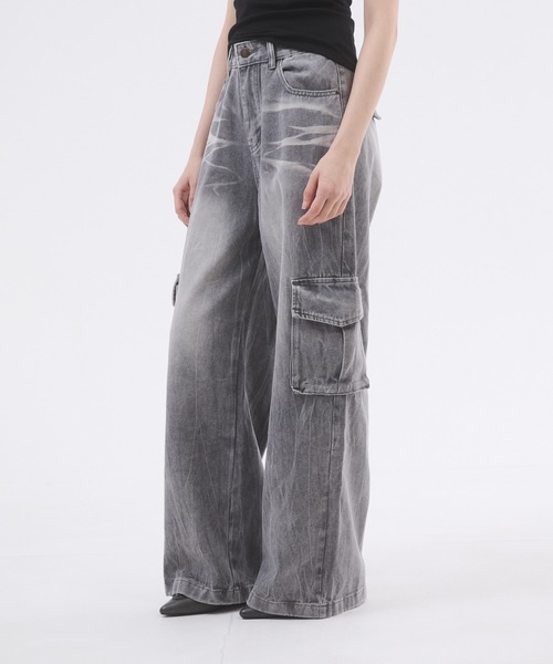 ルーズデニムカーゴ ルーズカーゴデニム（デニムパンツ）｜17HR（セブンティーン