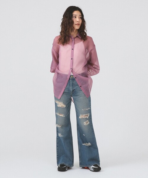 Ray BEAMS（レイビームス）の「【別注】Lee / RIPPED JEANS（デニムパンツ・レディース・ライトブルー・X-SMALL/SMALL/MEDIUM）」の18枚目の写真