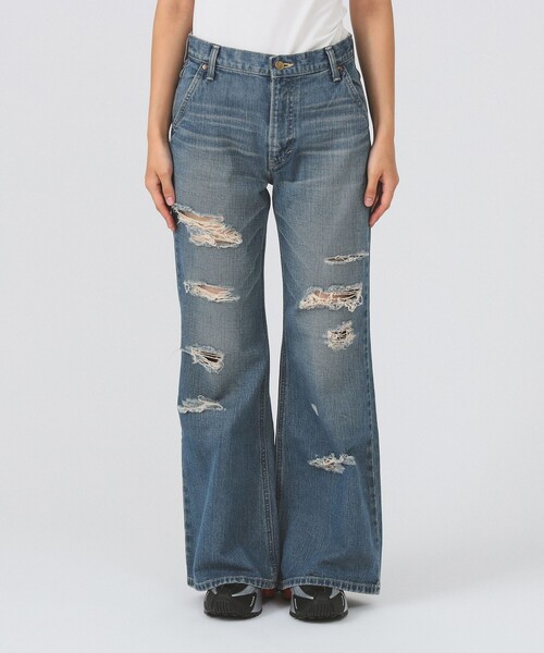 Ray BEAMS（レイビームス）の「【別注】Lee / RIPPED JEANS（デニムパンツ・レディース・ライトブルー・X-SMALL/SMALL/MEDIUM）」の3枚目の写真