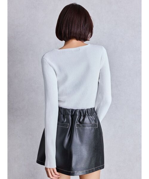 GYDA（ジェイダ）の「OPEN HEART ニットトップス（ニット/セーター・レディース・レッド/オフホワイト/ブラック・FREE）」の17枚目の写真