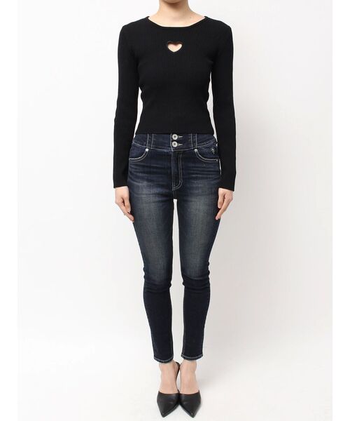 GYDA（ジェイダ）の「OPEN HEART ニットトップス（ニット/セーター・レディース・レッド/オフホワイト/ブラック・FREE）」の12枚目の写真