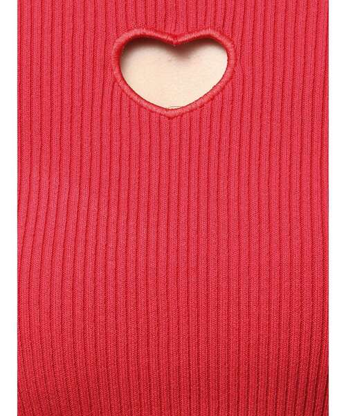 GYDA（ジェイダ）の「OPEN HEART ニットトップス（ニット/セーター・レディース・レッド/オフホワイト/ブラック・FREE）」の14枚目の写真