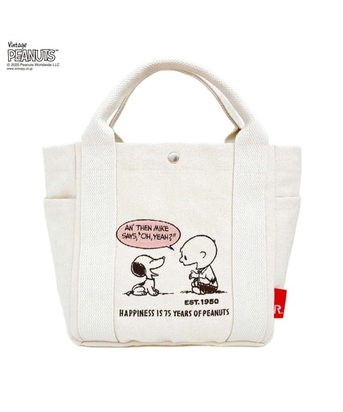 Vintage PEANUTS（ビンテージピーナッツ）の「ルートート / IP.デリ.ピーナッツ-0J（トートバッグ・レディース・アイボリー/グレー/カーキ・FREE）」の4枚目の写真