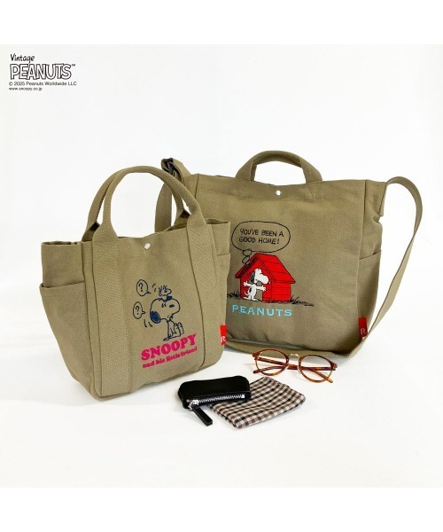 Vintage PEANUTS（ビンテージピーナッツ）の「ルートート / IP.デリ.ピーナッツ-0J（トートバッグ・レディース・アイボリー/グレー/カーキ・FREE）」の21枚目の写真