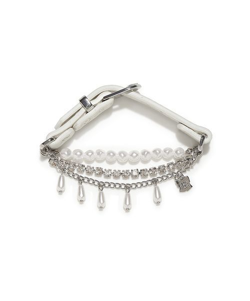 FURFUR（ファーファー）の「レザーパールブレスレット（ブレスレット・レディース・ホワイト/ブラック/ベージュ・F）」の2枚目の写真