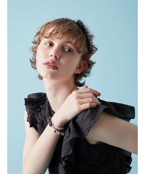 FURFUR（ファーファー）の「レザーパールブレスレット（ブレスレット・レディース・ホワイト/ブラック/ベージュ・F）」の8枚目の写真