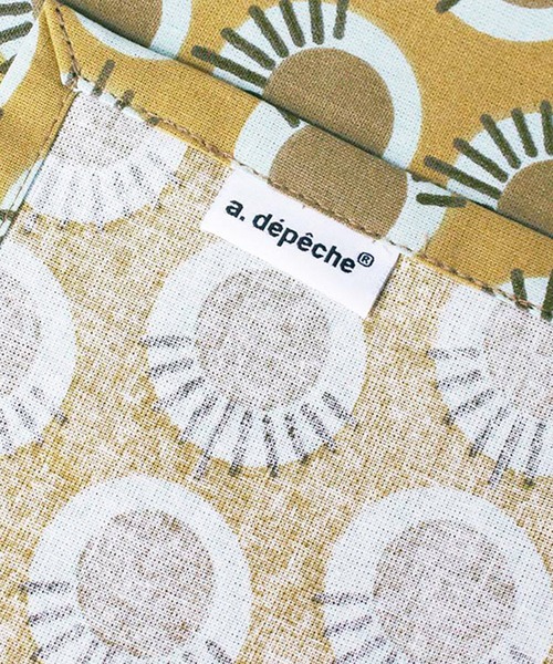 a.depeche（アデペシュ）の「【a.depeche/アデペシュ】テーブルクロス　kha-na table cloth 120×150 HOTATE　おしゃれなギフトに最適！（ランチョンマット/テーブルウェア・レディース・イエロー・FREE）」の5枚目の写真