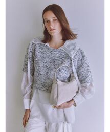 ニット/セーター（シルバー/銀色系・半袖）ファッション通販