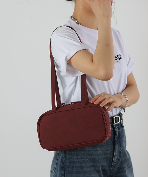 COLONY 2139（コロニートゥーワンスリーナイン）の「スクエアミニボストンバッグ（ボストンバッグ・レディース・レッド/ブラック/キャメル・FREE）」の12枚目の写真