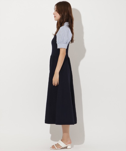 AND COUTURE(アンドクチュール)の「シャツドッキング配色ワンピース(ワンピース・レディース・ブラック/ネイビー・FREE)」の10枚目の写真