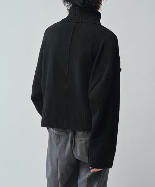 Neucon/ニューコン】クロップドショートオーバーサイズタートルネック