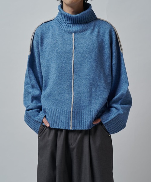 Neucon/ニューコン】クロップドショートオーバーサイズタートルネック