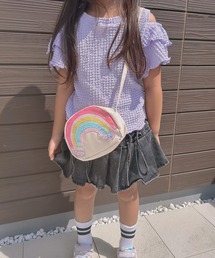 レインボーグミショルダー　小② かわいいっぽいショルダーミニポーチ2個セット｜ウサギがいる