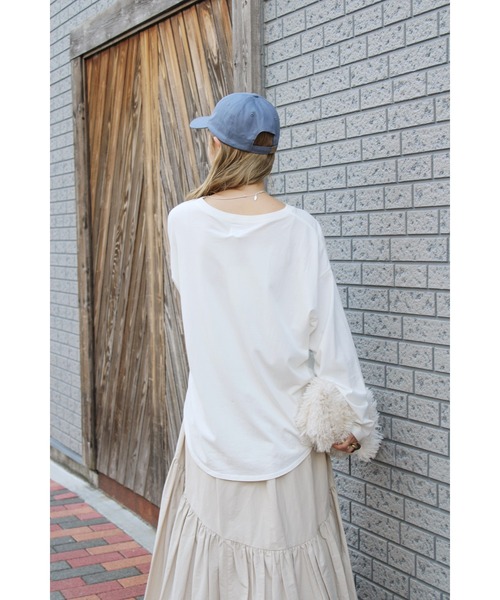 Ungrid（アングリッド）の「ラウンドロングスリーブTee（Tシャツ/カットソー・レディース・オフホワイト・FREE）」の13枚目の写真