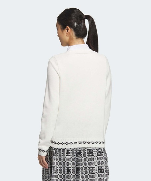 adidas（アディダス）の「トラディショナルパターン セーター【adidas Golf/アディダスゴルフ】（ニット/セーター・レディース・ネイビー/ホワイト/グリーン・XX-LARGE/LARGE/MEDIUM/SMALL/X-LARGE/X-SMALL）」の5枚目の写真