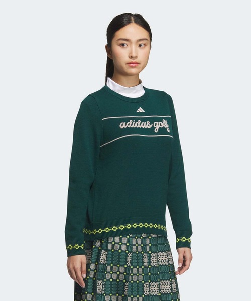adidas（アディダス）の「トラディショナルパターン セーター【adidas Golf/アディダスゴルフ】（ニット/セーター・レディース・ネイビー/ホワイト/グリーン・XX-LARGE/LARGE/MEDIUM/SMALL/X-LARGE/X-SMALL）」の10枚目の写真