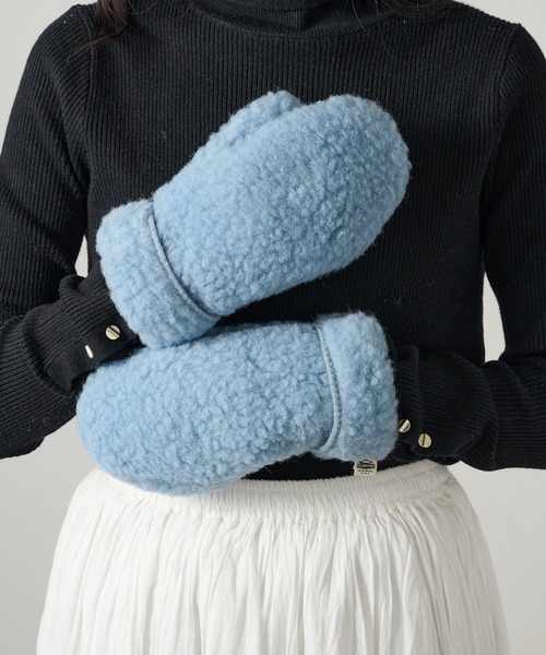 COLD BREAKER（コールドブレーカー）の「【COLDBREAKER】指あき ボアミトングローブ FM-SLIT（手袋・レディース・オフホワイト/ブルー/グレー/ブラウン/その他1/その他2・FREE）」の5枚目の写真