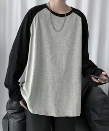 シンプルデザインラグランスリーブロンT
