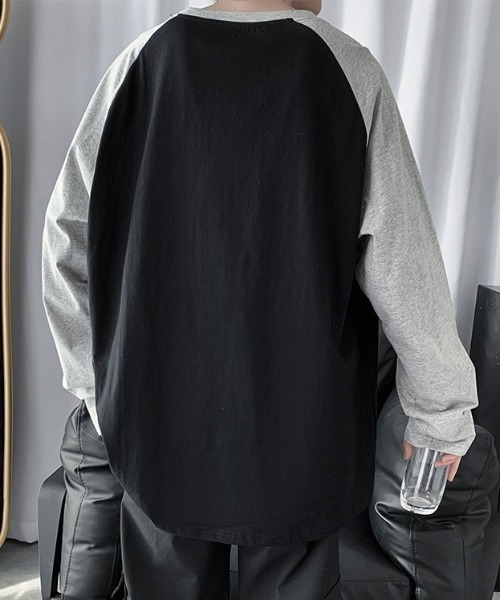 セール】【25年秋冬新作】シンプルデザインラグランスリーブロンT（T