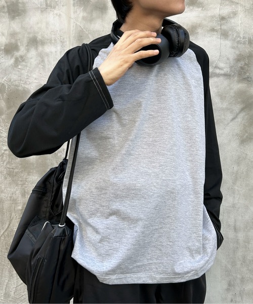 セール】【25年秋冬新作】シンプルデザインラグランスリーブロンT（T