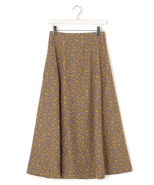 J.PRESS YORK STREET(ジェイプレスヨークストリート)の「【WOMEN】フラワープリント フレアスカート(スカート・レディース・ホワイト系5/ブラック系5/ライトグレー系5・F)」の3枚目の写真