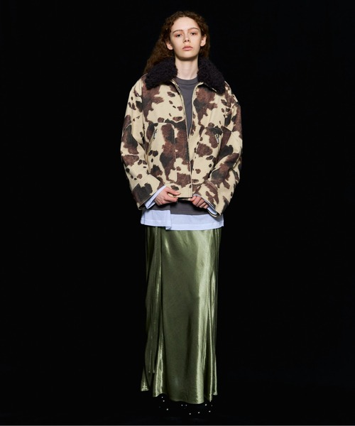 MAISON SPECIAL（メゾンスペシャル）の「Ribbon Satin Mermaid Skirt/リボンサテンマーメイドスカート（スカート・レディース・カーキ/ピンク/ブラック・36/38）」の5枚目の写真