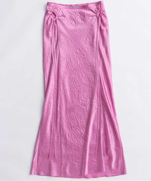 MAISON SPECIAL（メゾンスペシャル）の「Ribbon Satin Mermaid Skirt/リボンサテンマーメイドスカート（スカート・レディース・カーキ/ピンク/ブラック・36/38）」の14枚目の写真