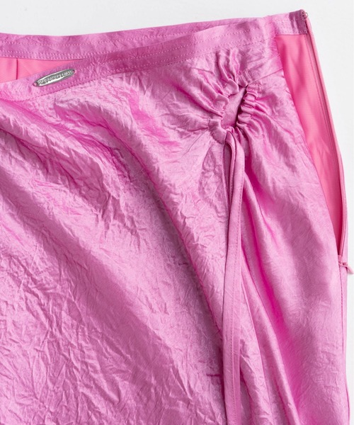 MAISON SPECIAL（メゾンスペシャル）の「Ribbon Satin Mermaid Skirt/リボンサテンマーメイドスカート（スカート・レディース・カーキ/ピンク/ブラック・36/38）」の18枚目の写真