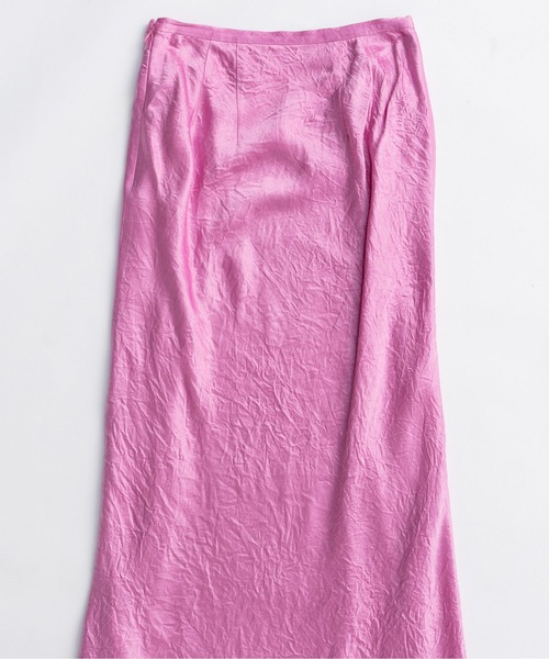 MAISON SPECIAL（メゾンスペシャル）の「Ribbon Satin Mermaid Skirt/リボンサテンマーメイドスカート（スカート・レディース・カーキ/ピンク/ブラック・36/38）」の21枚目の写真
