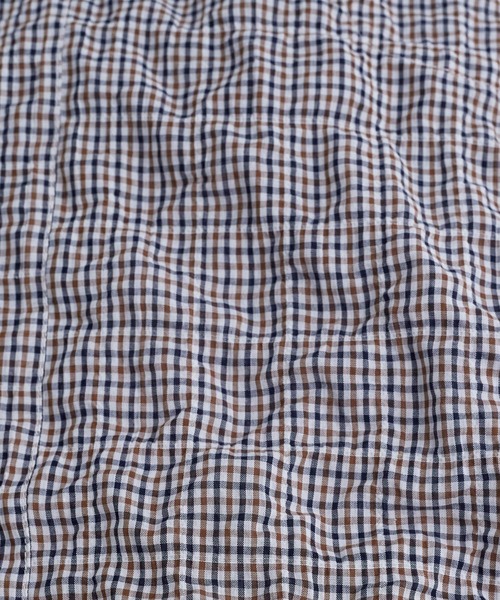 conges payes ADIEU TRISTESSE（コンジェ ペイエ アデュートリステス）の「シャーリングノースリーブワンピース（ワンピース・レディース・ブラウン/チェック・38）」の17枚目の写真