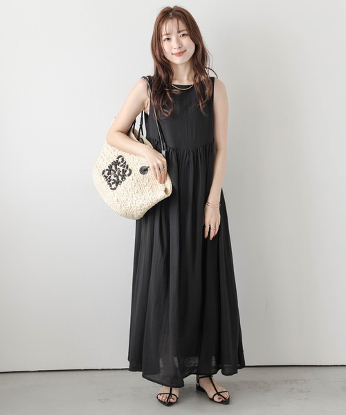 専用✨極美品✨UNTITLED　アンタイトル　リネンライクフレアワンピース セール】 リネンライク フレアスカート （ロング・マキシ丈