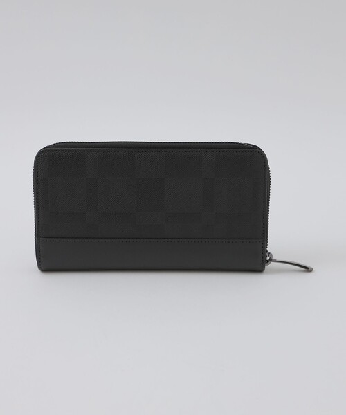 BLACK LABEL CRESTBRIDGE(ブラックレーベル・クレストブリッジ)の「エンボスチェックラウンドジップウォレット(財布・メンズ・チャコールグレー・FREE)」の2枚目の写真