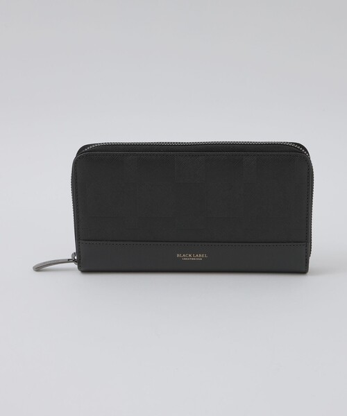 BLACK LABEL CRESTBRIDGE(ブラックレーベル・クレストブリッジ)の「エンボスチェックラウンドジップウォレット(財布・メンズ・チャコールグレー・FREE)」の5枚目の写真
