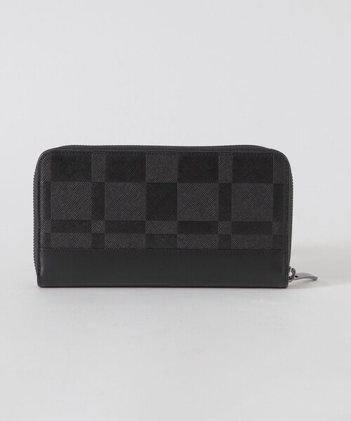 BLACK LABEL CRESTBRIDGE(ブラックレーベル・クレストブリッジ)の「エンボスチェックラウンドジップウォレット(財布・メンズ・チャコールグレー・FREE)」の6枚目の写真
