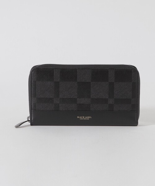 BLACK LABEL CRESTBRIDGE(ブラックレーベル・クレストブリッジ)の「エンボスチェックラウンドジップウォレット(財布・メンズ・チャコールグレー・FREE)」の10枚目の写真