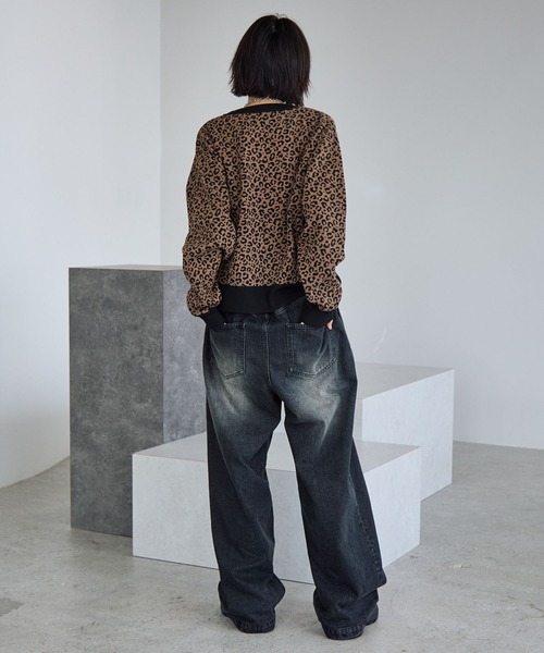 PBLIM（ページボーイリム）の「《UNISEX》レオパード柄カーディガン（カーディガン/ボレロ・レディース・チャコールグレー/ブラウン/ネイビー・SMALL/MEDIUM）」の12枚目の写真