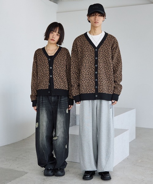 PBLIM（ページボーイリム）の「《UNISEX》レオパード柄カーディガン（カーディガン/ボレロ・レディース・チャコールグレー/ブラウン/ネイビー・SMALL/MEDIUM）」の14枚目の写真