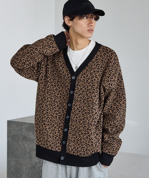 PBLIM（ページボーイリム）の「《UNISEX》レオパード柄カーディガン（カーディガン/ボレロ・レディース・チャコールグレー/ブラウン/ネイビー・SMALL/MEDIUM）」の16枚目の写真