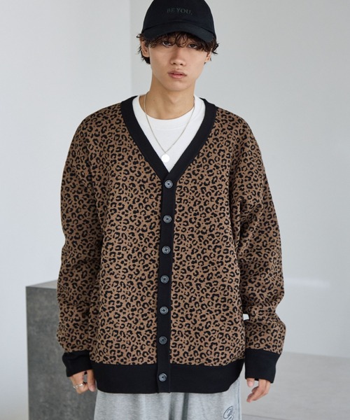 PBLIM（ページボーイリム）の「《UNISEX》レオパード柄カーディガン（カーディガン/ボレロ・レディース・チャコールグレー/ブラウン/ネイビー・SMALL/MEDIUM）」の17枚目の写真