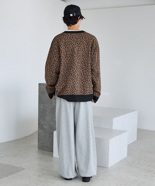 セール】《UNISEX》レオパード柄カーディガン（カーディガン