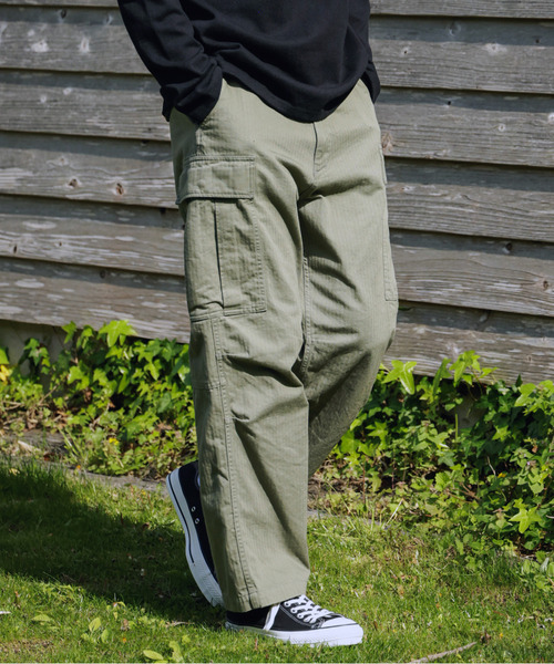 MR.OLIVE（ミスターオリーブ）の「MR.OLIVE ミスターオリーブ / US NAVY HERRINGBONE M-65 FIELD CARGO PANTS スレン染めヘリンボーンコットンフィールドカーゴパンツ / M253117（カーゴパンツ・メンズ・グリーン・SMALL/MEDIUM/LARGE）」の3枚目の写真