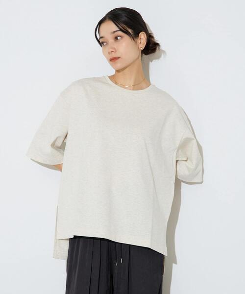 Liesse(リエス)の「ベーシック天竺Tシャツ(Tシャツ/カットソー・レディース・ホワイト/ブラウン/ブラック・FREE)」の4枚目の写真