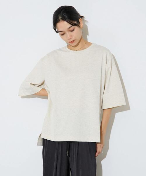 Liesse(リエス)の「ベーシック天竺Tシャツ(Tシャツ/カットソー・レディース・ホワイト/ブラウン/ブラック・FREE)」の5枚目の写真